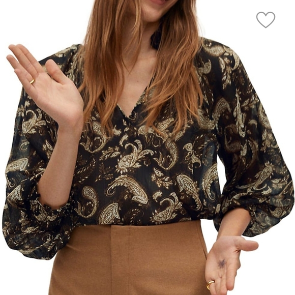 Mango Paisley Blouse - Picture 3 of 7